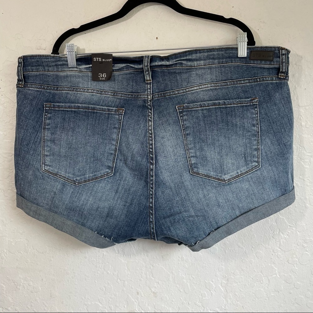 STS Blue Cuffed High Rise Jean Short - Picture 3 of 7